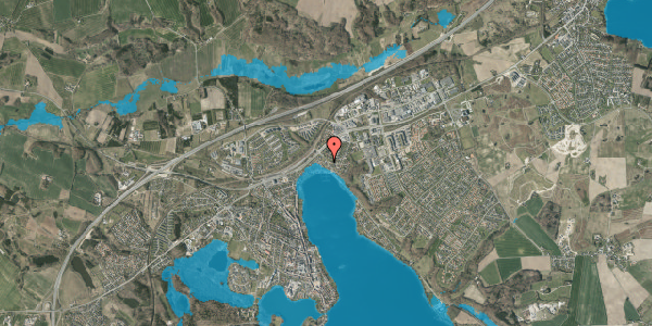 Oversvømmelsesrisiko fra vandløb på Oddervej 14, 8660 Skanderborg