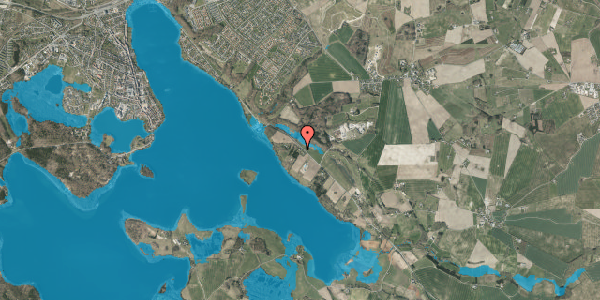 Oversvømmelsesrisiko fra vandløb på Oddervej 100, 8660 Skanderborg