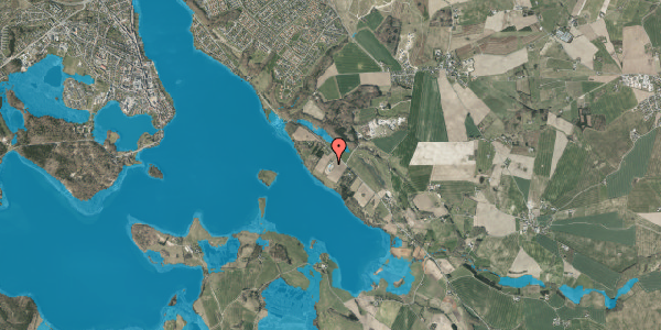 Oversvømmelsesrisiko fra vandløb på Oddervej 104, 8660 Skanderborg