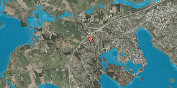 Oversvømmelsesrisiko fra vandløb på Overdrevet 6, 8660 Skanderborg