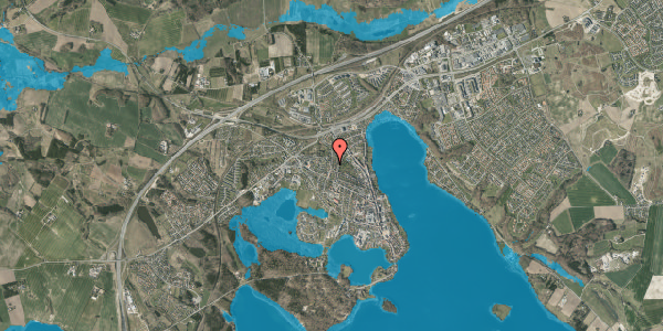Oversvømmelsesrisiko fra vandløb på P B Lunds Vej 10B, 8660 Skanderborg