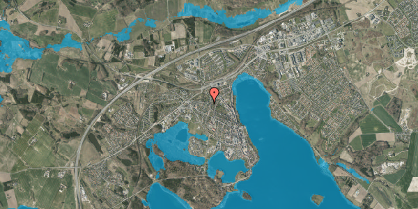 Oversvømmelsesrisiko fra vandløb på P B Lunds Vej 17B, 8660 Skanderborg