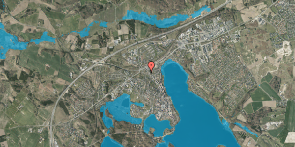 Oversvømmelsesrisiko fra vandløb på P B Lunds Vej 30B, 8660 Skanderborg