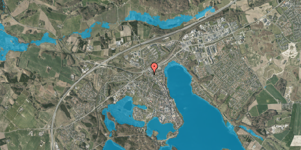 Oversvømmelsesrisiko fra vandløb på P B Lunds Vej 32A, 8660 Skanderborg