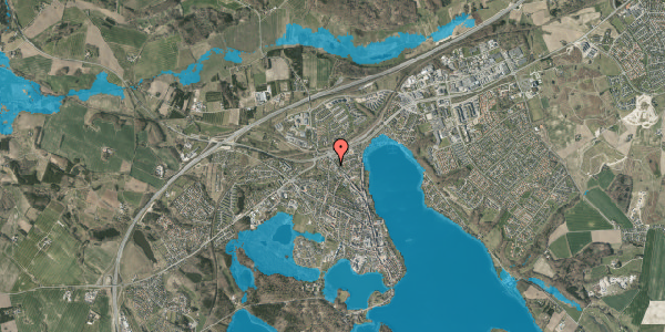 Oversvømmelsesrisiko fra vandløb på P B Lunds Vej 32B, 8660 Skanderborg