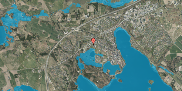 Oversvømmelsesrisiko fra vandløb på Plantagevej 1, 8660 Skanderborg