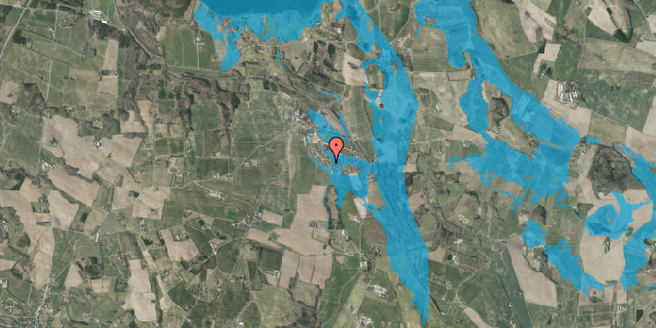 Oversvømmelsesrisiko fra vandløb på Præstehaven 1, 8660 Skanderborg