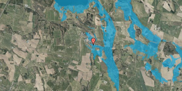 Oversvømmelsesrisiko fra vandløb på Præstehaven 2, 8660 Skanderborg