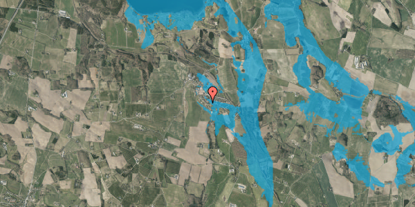 Oversvømmelsesrisiko fra vandløb på Præstehaven 4, 8660 Skanderborg