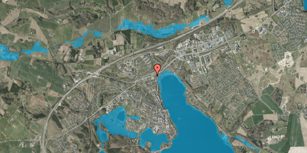 Oversvømmelsesrisiko fra vandløb på Regnbuevænget 7, 8660 Skanderborg