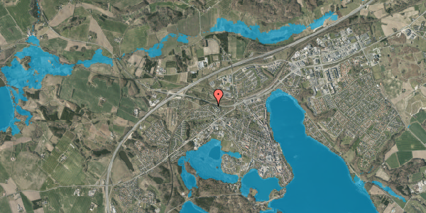 Oversvømmelsesrisiko fra vandløb på Ryparken 8, st. th, 8660 Skanderborg
