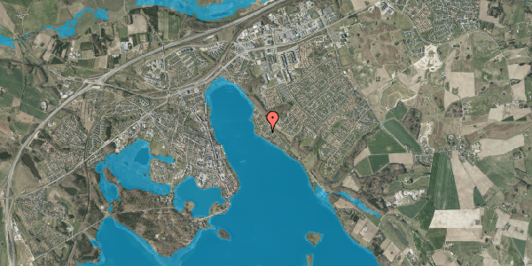 Oversvømmelsesrisiko fra vandløb på Rønnebærvænget 2, 8660 Skanderborg