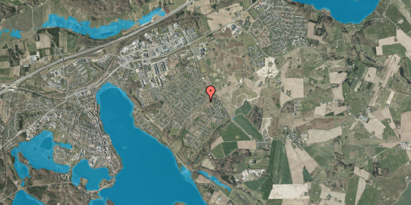 Oversvømmelsesrisiko fra vandløb på Rådyrvej 1, 8660 Skanderborg