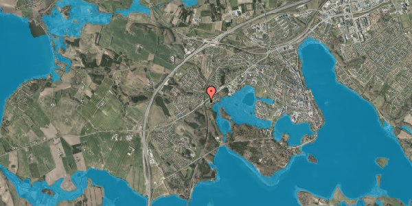 Oversvømmelsesrisiko fra vandløb på Skovparken 12, 8660 Skanderborg