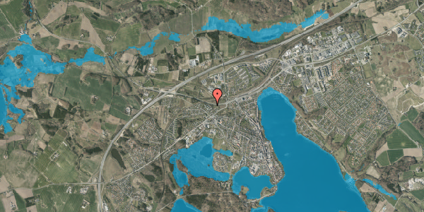 Oversvømmelsesrisiko fra vandløb på Skydebanevej 18, 8660 Skanderborg