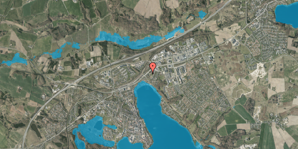 Oversvømmelsesrisiko fra vandløb på Solgårdsvej 8, 8660 Skanderborg