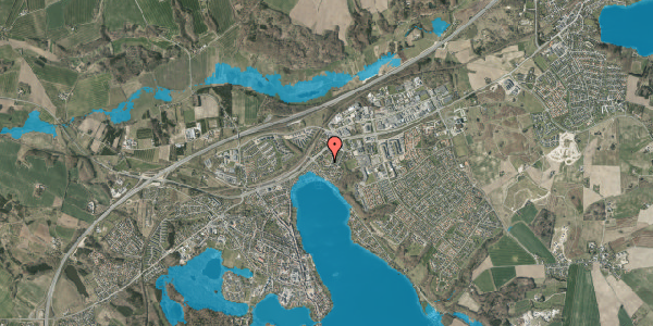 Oversvømmelsesrisiko fra vandløb på Solgårdsvej 13, 8660 Skanderborg