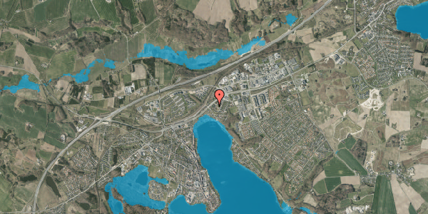 Oversvømmelsesrisiko fra vandløb på Solgårdsvej 14, 8660 Skanderborg
