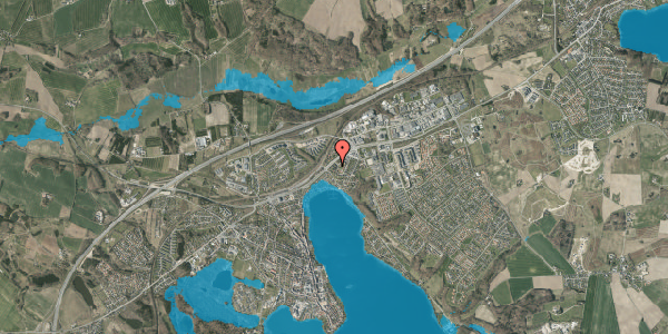 Oversvømmelsesrisiko fra vandløb på Solgårdsvej 18, 8660 Skanderborg