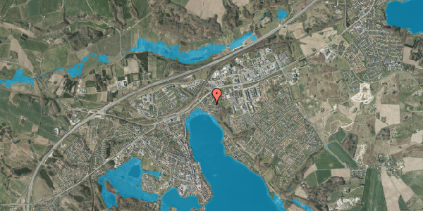 Oversvømmelsesrisiko fra vandløb på Solgårdsvej 38, 8660 Skanderborg