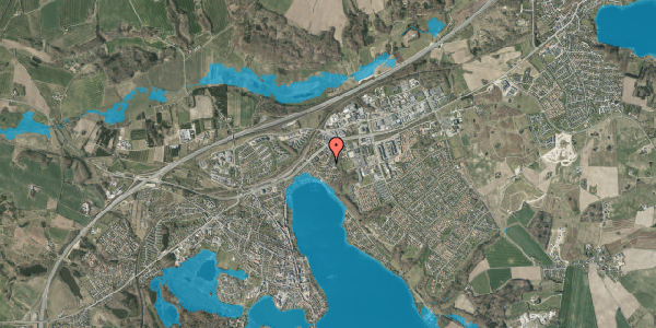 Oversvømmelsesrisiko fra vandløb på Solgårdsvej 42, 8660 Skanderborg