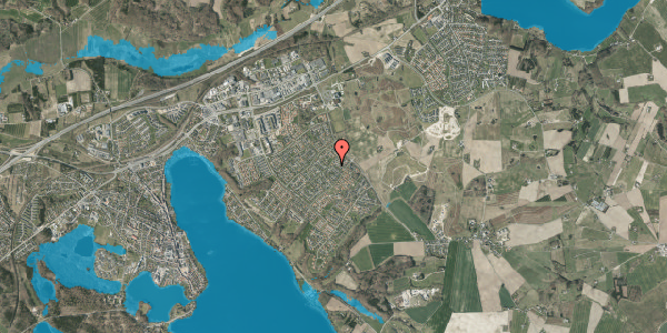 Oversvømmelsesrisiko fra vandløb på Solsortevej 10, 8660 Skanderborg