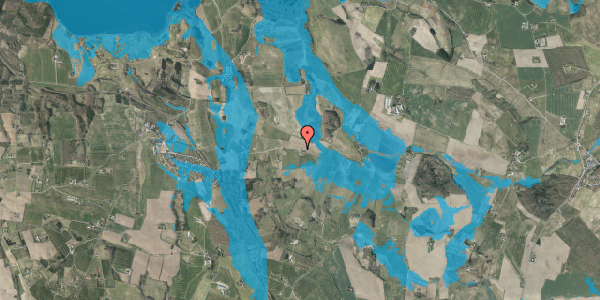Oversvømmelsesrisiko fra vandløb på Teglumvej 12, 8660 Skanderborg