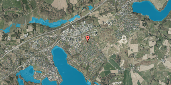 Oversvømmelsesrisiko fra vandløb på Thanesvej 1, 8660 Skanderborg