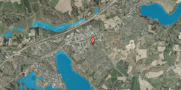 Oversvømmelsesrisiko fra vandløb på Thanesvej 16, 8660 Skanderborg
