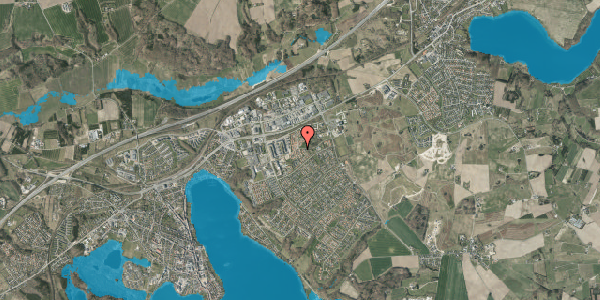 Oversvømmelsesrisiko fra vandløb på Thanesvej 36, 8660 Skanderborg