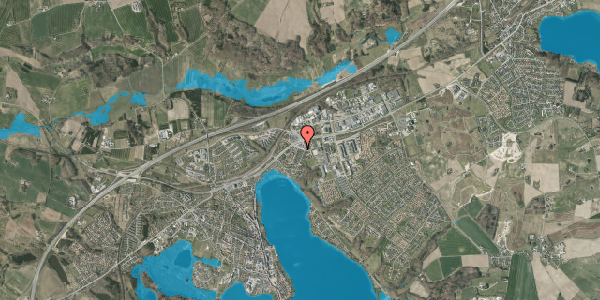 Oversvømmelsesrisiko fra vandløb på Thomas Helsteds Vej 8, 8660 Skanderborg