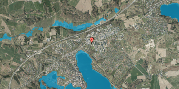 Oversvømmelsesrisiko fra vandløb på Thomas Helsteds Vej 10, 8660 Skanderborg