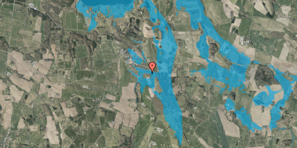 Oversvømmelsesrisiko fra vandløb på Toftevej 13, 8660 Skanderborg