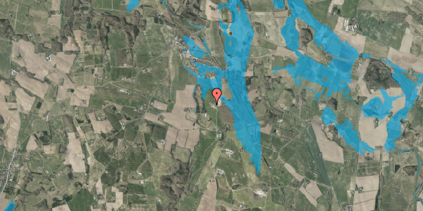 Oversvømmelsesrisiko fra vandløb på Ustrupvej 14, 8660 Skanderborg