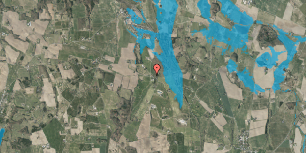 Oversvømmelsesrisiko fra vandløb på Ustrupvej 15, 8660 Skanderborg