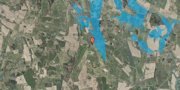 Oversvømmelsesrisiko fra vandløb på Ustrupvej 20, 8660 Skanderborg