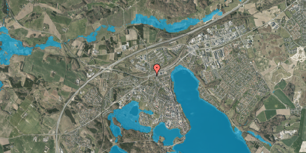 Oversvømmelsesrisiko fra vandløb på Warmdahlsparken 4, st. , 8660 Skanderborg