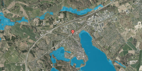Oversvømmelsesrisiko fra vandløb på Warmdahlsparken 6, st. , 8660 Skanderborg