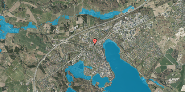 Oversvømmelsesrisiko fra vandløb på Warmdahlsparken 8, st. , 8660 Skanderborg