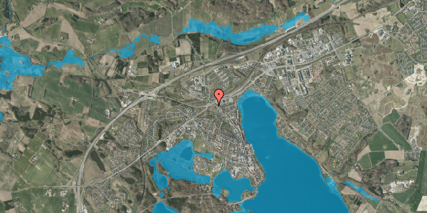 Oversvømmelsesrisiko fra vandløb på Warmdahlsparken 12, st. , 8660 Skanderborg
