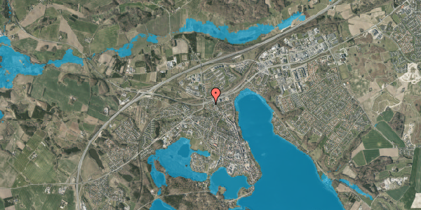 Oversvømmelsesrisiko fra vandløb på Warmdahlsparken 12, 1. , 8660 Skanderborg