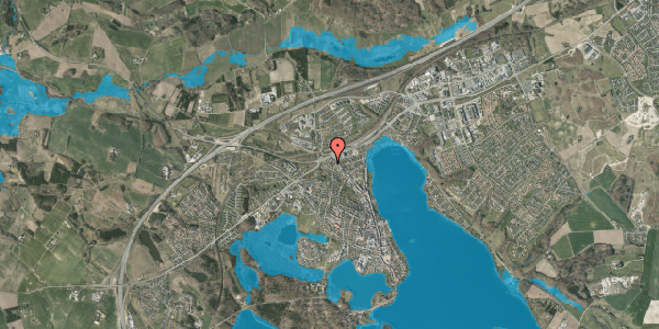 Oversvømmelsesrisiko fra vandløb på Warmdahlsparken 18, 1. , 8660 Skanderborg
