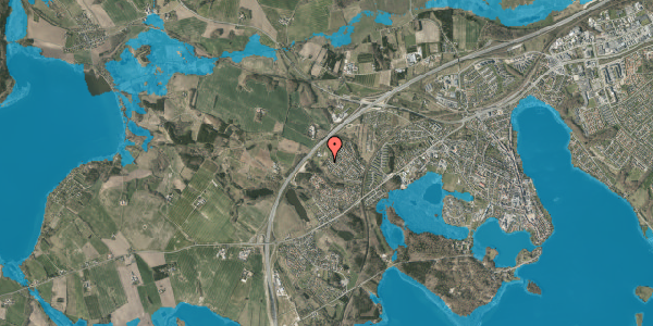 Oversvømmelsesrisiko fra vandløb på Vesterløkken 11, 8660 Skanderborg