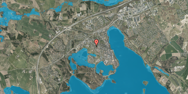 Oversvømmelsesrisiko fra vandløb på Vibevej 10, 8660 Skanderborg