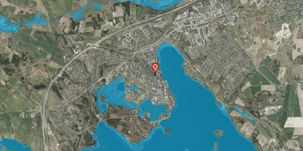 Oversvømmelsesrisiko fra vandløb på Villavej 14, 8660 Skanderborg