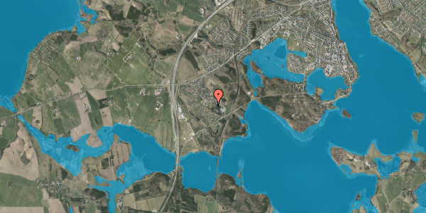 Oversvømmelsesrisiko fra vandløb på Vrold Tværvej 16, 8660 Skanderborg