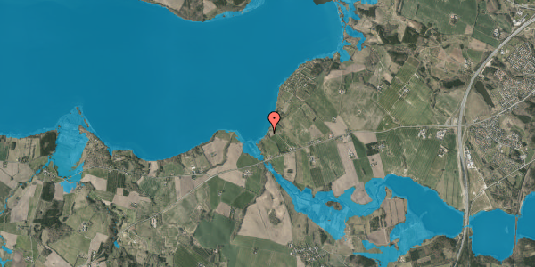 Oversvømmelsesrisiko fra vandløb på Vædebrovej 1B, 8660 Skanderborg
