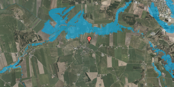 Oversvømmelsesrisiko fra vandløb på Ådalsvej 14, 8963 Auning