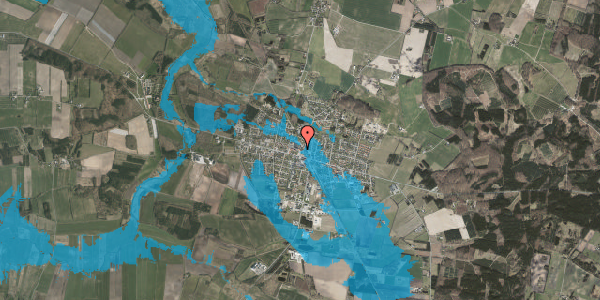 Oversvømmelsesrisiko fra vandløb på Centervej 4A, st. tv, 8963 Auning