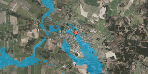 Oversvømmelsesrisiko fra vandløb på Centervej 9, 8963 Auning
